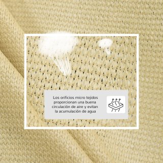 Toldo Vela Triangular 3x3x3m Beige