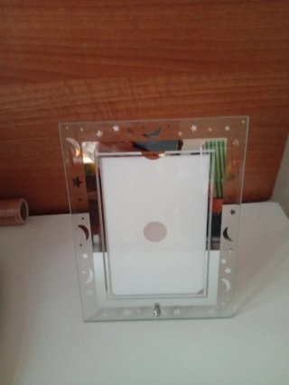 Marco de fotos 10x12 cm cristal estrellas