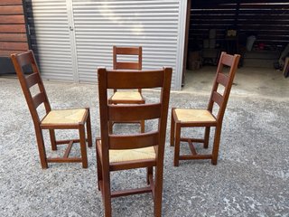Sillas rústicas madera y yute (25/ud)