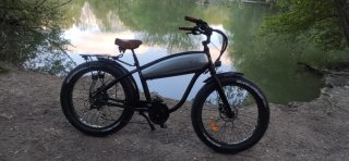 Bici Eléctrica Retro Fat Negra Outlaw
