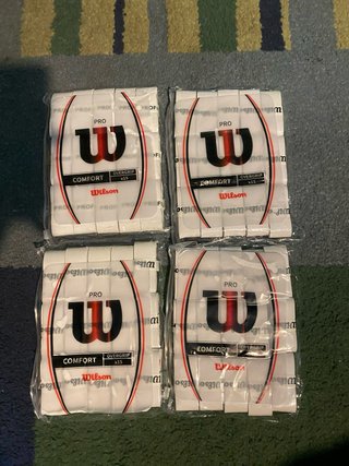 60 Wilson Overgrip blancos lisos padel tennis newn
