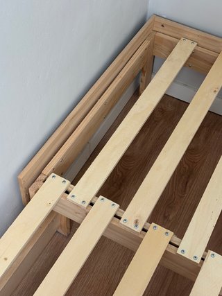 Cama extensible madera + 2 colchones