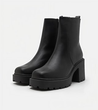 Botines estilo Track | Tacón Bloque Ancho.