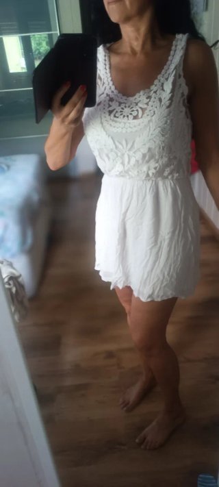 Vestido blanco verano corto talla M