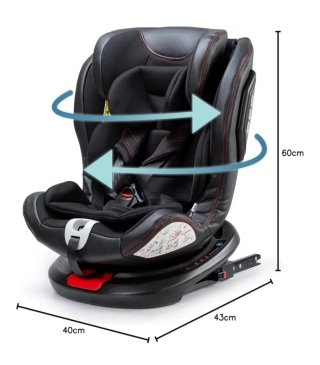 Silla coche niño Isofix negra