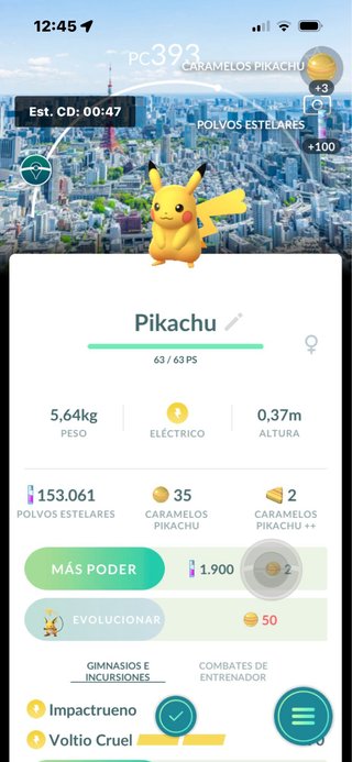 Pikachu Pokémon GO con Fondo Especial Tokio