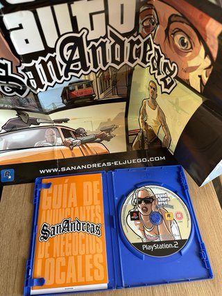 GTA San Andreas PS2 con mapa y manual