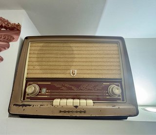 Radio Philips Beige/Marrón Vintage