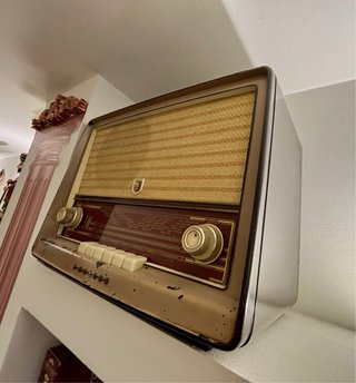 Radio Philips Beige/Marrón Vintage