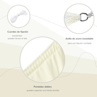 Toldo Vela Rectangular 6x4m Beige