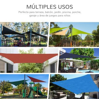 Toldo Vela Rectangular 6x4m Beige