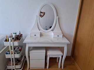 Tocador Blanco Ikea con Espejo