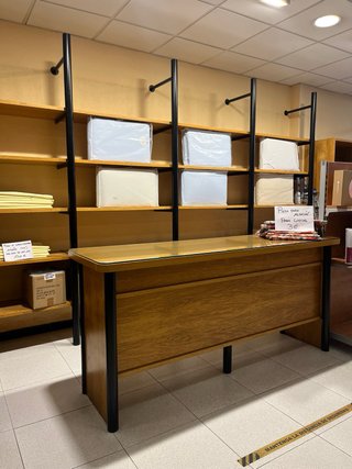 Mostradores madera con vidrio