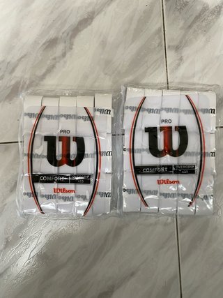 30 Wilson Overgrip blancas para tennis padel