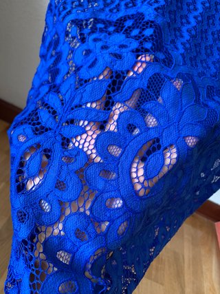 Vestido Antea encaje azul talla 40