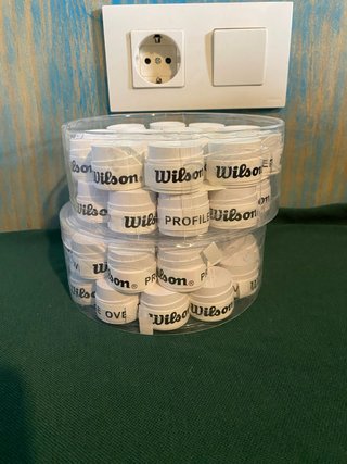 60 Wilson Overgrips blancos Raqueta tennis padel
