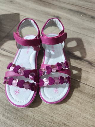 Sandalias niña rosas con mariposas