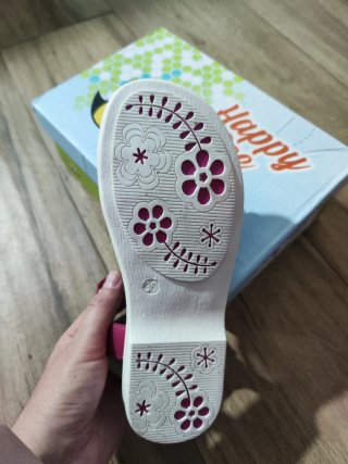 Sandalias niña rosas con mariposas