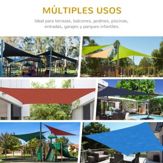 Toldo Vela Rectangular 4x6m Anti-UV