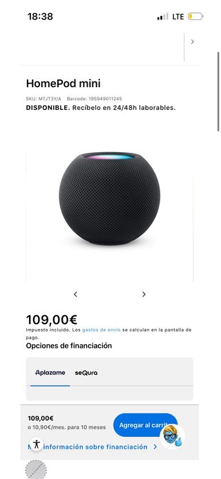 Apple HomePod mini - Nuevo, sin abrir