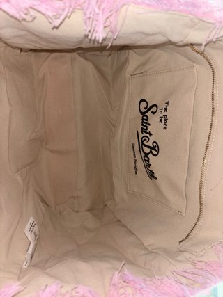 Borsa Saint Barth rosa con stampa