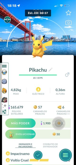 Pikachu Pokémon GO con Fondo Especial
