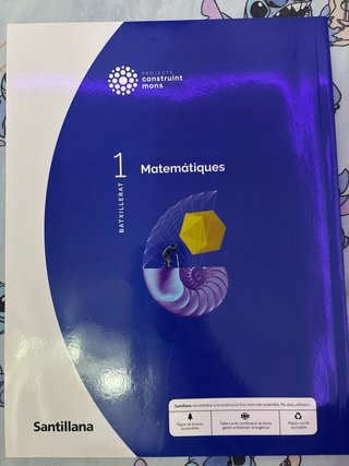 Matemàtiques I 1 Batxillerat : Projecte constru...
