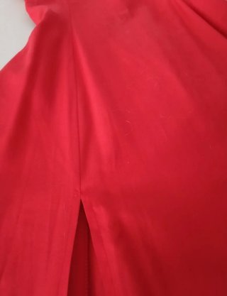 Vestido Largo Vintage Rojo Escote Calado Edward's