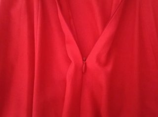 Vestido Largo Vintage Rojo Escote Calado Edward's