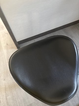 Sgabello alto da cucina in similpelle nero (confezione da 2)