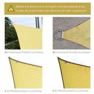 Toldo Vela Rectangular 6x4m