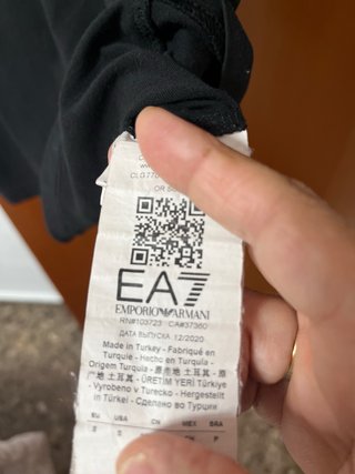 Camiseta Emporio Armani EA7 Negra Talla S
