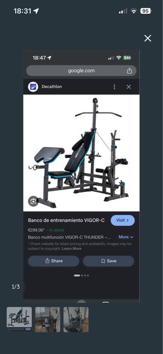 Máquina Entrenamiento Thunder Vigor C más 2x20kg