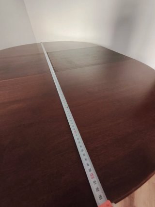 Mesa redonda madera y cristal