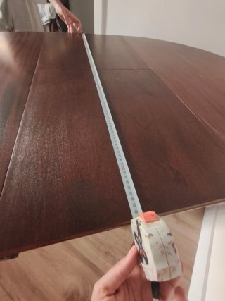 Mesa redonda madera y cristal