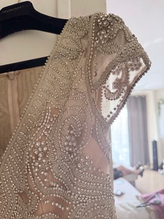 Vestido largo buganvilla con pedrería