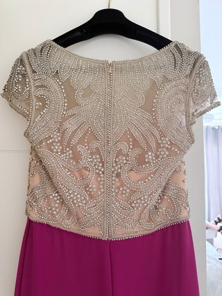 Vestido largo buganvilla con pedrería