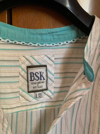 Camisa BSK manga corta rayas L/40/12