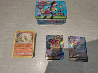 Cartas Pokémon Ninetales, Dracozolt VMAX, Sylveon