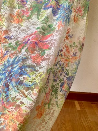 Vestido floral encaje talla 42
