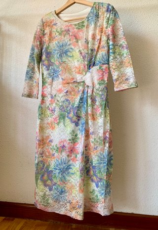 Vestido floral encaje talla 42