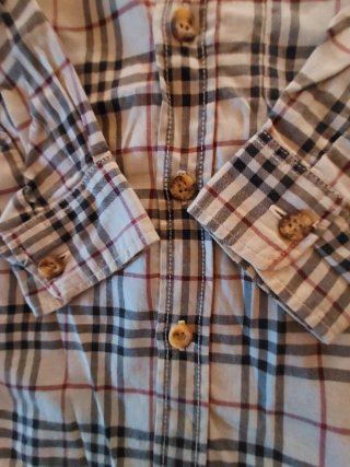 Camicia Burberry Originale  grigio nero rosso