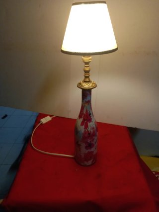 Lámpara artesanal botella Sangría altura 050cetime