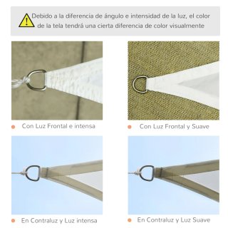Toldo Vela Triangular Beige 6x6m