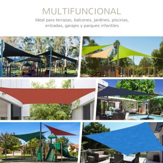 Toldo Vela Triangular Beige 6x6m
