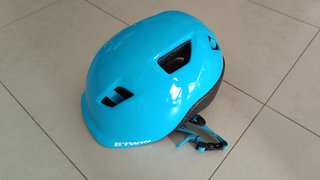 Casco bicicleta Btwin niño turquesa