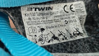 Casco bicicleta Btwin niño turquesa