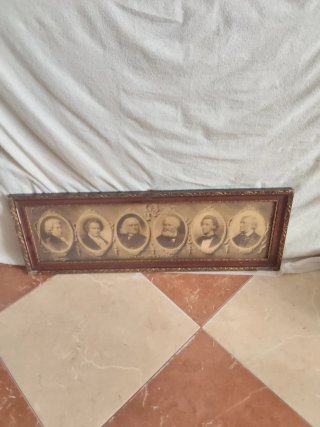 Cuadro antiguo retratos hombres