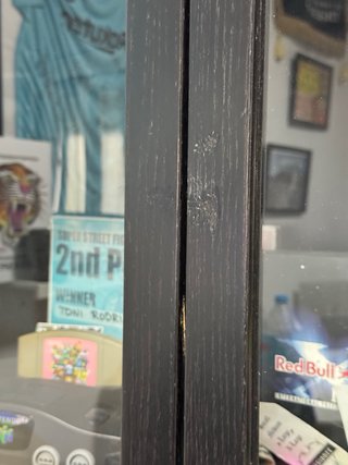 Vitrina estanteria cristal y madera