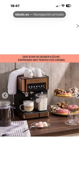 KLARSTEIN Cafetera Automática Espresso